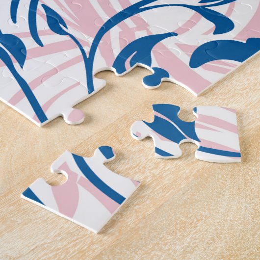 Pink Rangoli Floral Artwork Legpuzzel (Zijkant)