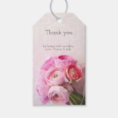 Pink ranunculus bouquet cadeaulabel (Voorkant)
