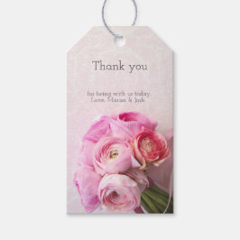 Pink ranunculus bouquet cadeaulabel