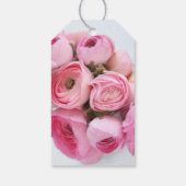Pink ranunculus bouquet cadeaulabel (Achterkant)