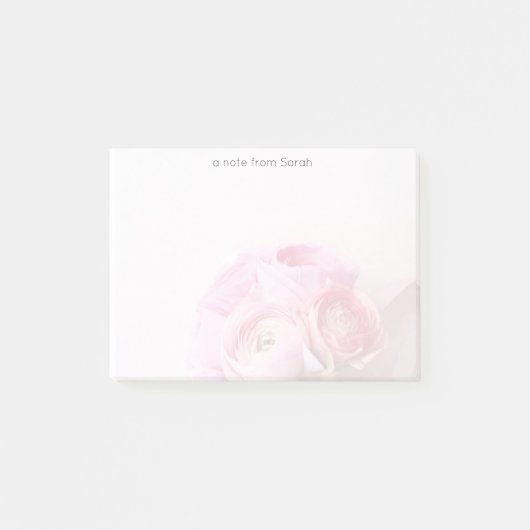 Pink ranunculus bouquet fade post-it® notes (Voorkant)