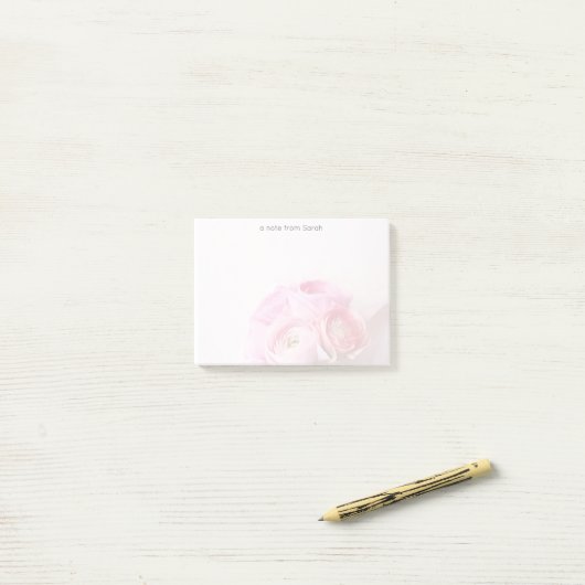 Pink ranunculus bouquet fade post-it® notes (Op bureau)