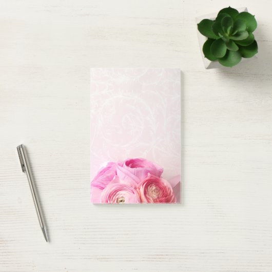 Pink ranunculus bouquet post-it® notes (Kantoor)