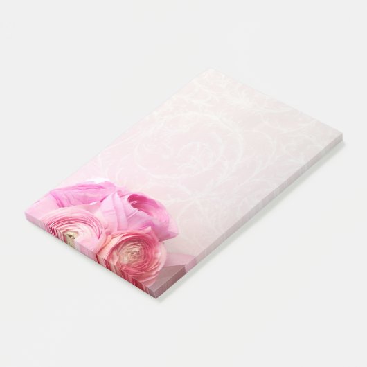 Pink ranunculus bouquet post-it® notes (Schuin)