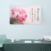 Pink ranunculus bouquet spandoek (Beurs)