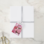 Pink ranunculus cadeaulabel (Met Touw)