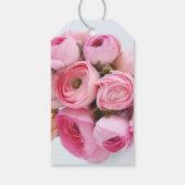 Pink ranunculus cadeaulabel (Achterkant)