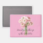 Pink Ranunculus Flowers   Magneet (Voorkant / Achterkant)