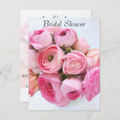 PInk ranunculus vrijgezellenfeest Kaart (Voorkant / Achterkant)