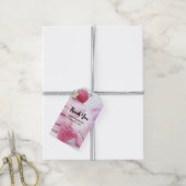 Pink Raspberry Macarons French Pastry Birthday Cadeaulabel (Met Touw)