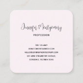 Pink Raspberry Macarons French Pastry Vierkante Visitekaartje (Achterkant)