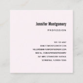 Pink Raspberry Macarons French Pastry Vierkante Visitekaartje (Achterkant)