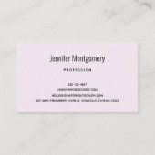 Pink Raspberry Macarons French Pastry Visitekaartje (Achterkant)