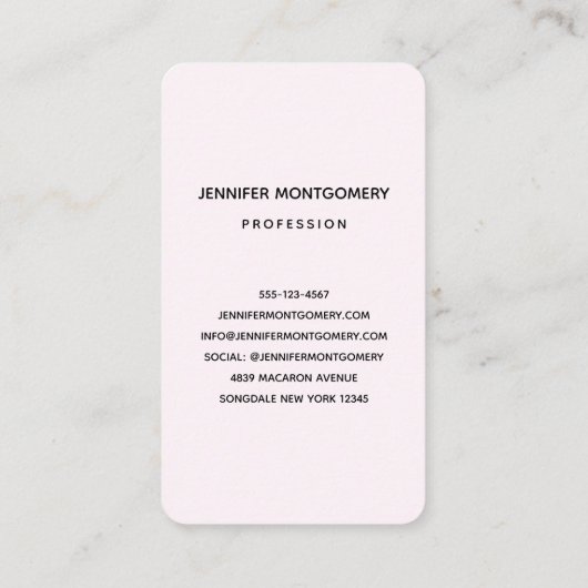 Pink Raspberry Macarons French Pastry Visitekaartje (Achterkant)