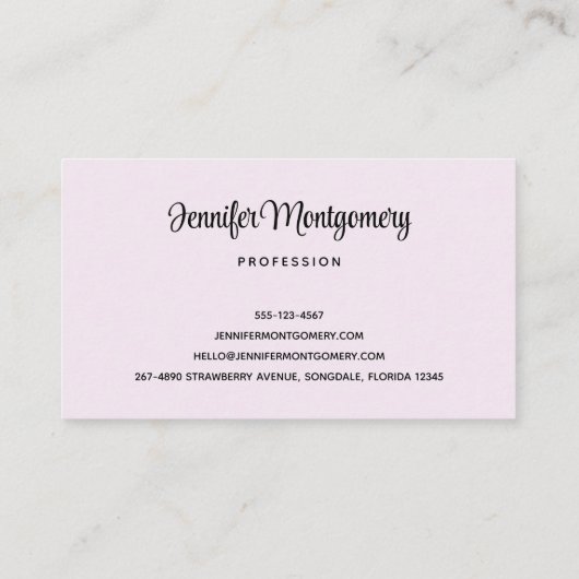 Pink Raspberry Macarons French Pastry Visitekaartje (Achterkant)