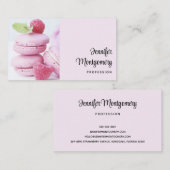 Pink Raspberry Macarons French Pastry Visitekaartje