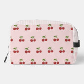 Pink Re Cherry Gingham Pattern Simple Fruit Toilettasje (Achterkant)
