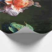 PINK RED ANEMONES WHITE FLOWERS, BUTTERFLES IN BLA CADEAUPAPIER (Hoek)