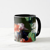 PINK RED ANEMONES WHITE FLOWERS, BUTTERFLES IN BLA MOK (Voorkant rechts)