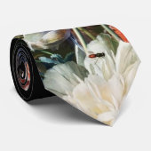 PINK RED ANEMONES WHITE FLOWERS, BUTTERFLES IN BLA STROPDAS (Opgerold)