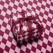 Pink red argyle pattern Wrapping paper Cadeaupapier