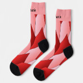 Pink Red Art Deco Design Socks Sokken (Links)