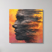 Pink Red Blue Floral Abstract Expressionism Painti Canvas Afdruk (Voorkant)