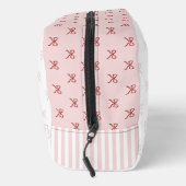 Pink & Red Bow Pattern Coquette Cosmetic  Toilettasje (Rechts)