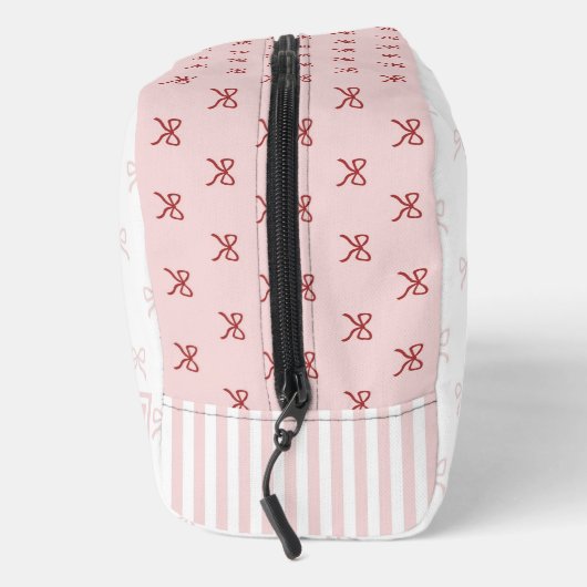 Pink & Red Bow Pattern Coquette Cosmetic Toilettasje (Rechts)