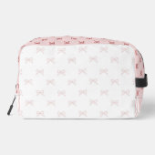 Pink & Red Bow Pattern Coquette Cosmetic  Toilettasje (Achterkant)