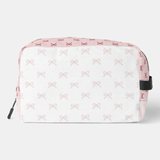 Pink & Red Bow Pattern Coquette Cosmetic  Toilettasje (Achterkant)