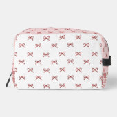 Pink & Red Bow Pattern Gingham Coquette Cosmetic  Toilettasje (Achterkant)