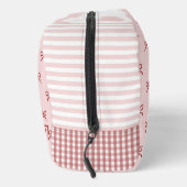 Pink & Red Bow Pattern Gingham Coquette Cosmetic  Toilettasje (Rechts)