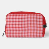 Pink + Red Checkered Bridesmaid Toilettasje (Achterkant)