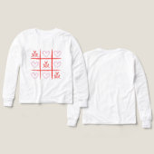 Pink & Red Cheer Tic-Tac-Toe Valentine's Day (Voorkant /achterkant)