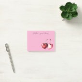 Pink Red Cherry Hearts Post-it® Notes (Kantoor)