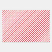 Pink Red Classic Stripes Inpakpapier Vel (Voorkant 3)
