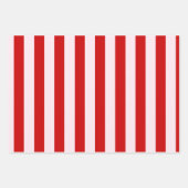 Pink Red Classic Stripes Inpakpapier Vel (Voorkant 2)