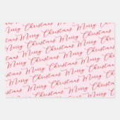 Pink Red Classic Stripes Inpakpapier Vel (Voorkant)