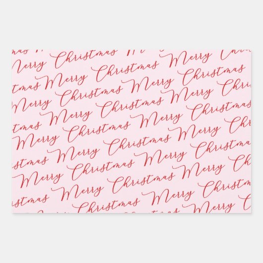 Pink Red Classic Stripes Inpakpapier Vel (Voorkant)