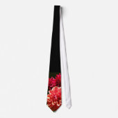 "Pink Red Dahlia" Wedding Sash/Stropdas Stropdas (Voorkant)