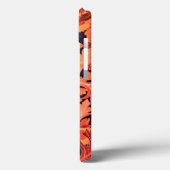 PINK RED DAISY GEM MONOGRAM Art Nouveau Floral Case-Mate iPhone Case (Achterkant / Links)