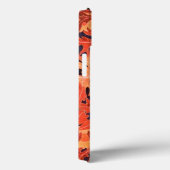 PINK RED DAISY GEM MONOGRAM Art Nouveau Floral Case-Mate iPhone Case (Achterkant / Rechts)