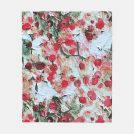 Pink Red Dirty polka Dot Grunge Decay Fleece Deken