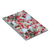 Pink Red Dirty polka Dot Grunge Decay Notitieboek (Rechterzijde)