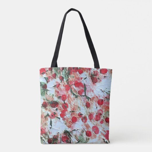 Pink Red Dirty polka Dot Grunge Decay Tote Bag (Achterkant)