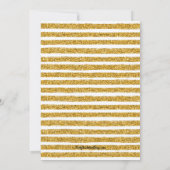 Pink Red Floral 50th Birthday Glitter Invitations (Achterkant)