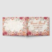 Pink &Red Floral Spring Wedding Gastenboek (Volledig)