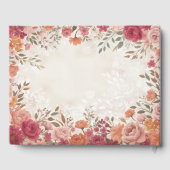 Pink &Red Floral Spring Wedding Gastenboek (Achterkant)