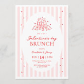Pink Red Galentine's Party Invitation Kaart (Voorkant)